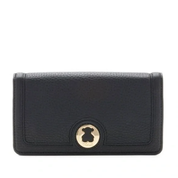 ♦️SOLD♦️TOUS Rose Collection Dark Green Pebbled Calfskin Leather Front Logo Flap - Picture 13 of 13